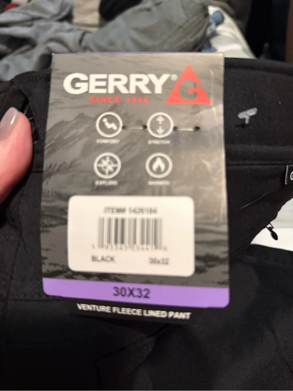 Gerry Venture Fleece Lined Pants - Black